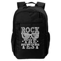 Rock The Test Testing Day Retro Motivational Teacher Backpack