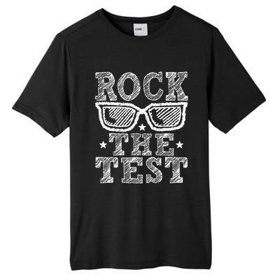 Rock The Test Testing Day Retro Motivational Teacher Tall Fusion ChromaSoft Performance T-Shirt