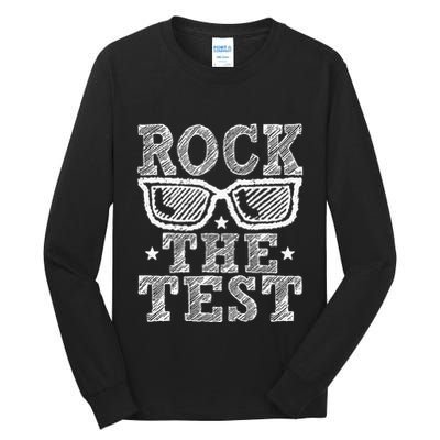 Rock The Test Testing Day Retro Motivational Teacher Tall Long Sleeve T-Shirt