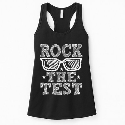 Rock The Test Testing Day Retro Motivational Teacher Womens Tank Top