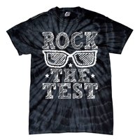 Rock The Test Testing Day Retro Motivational Teacher Tie-Dye T-Shirt