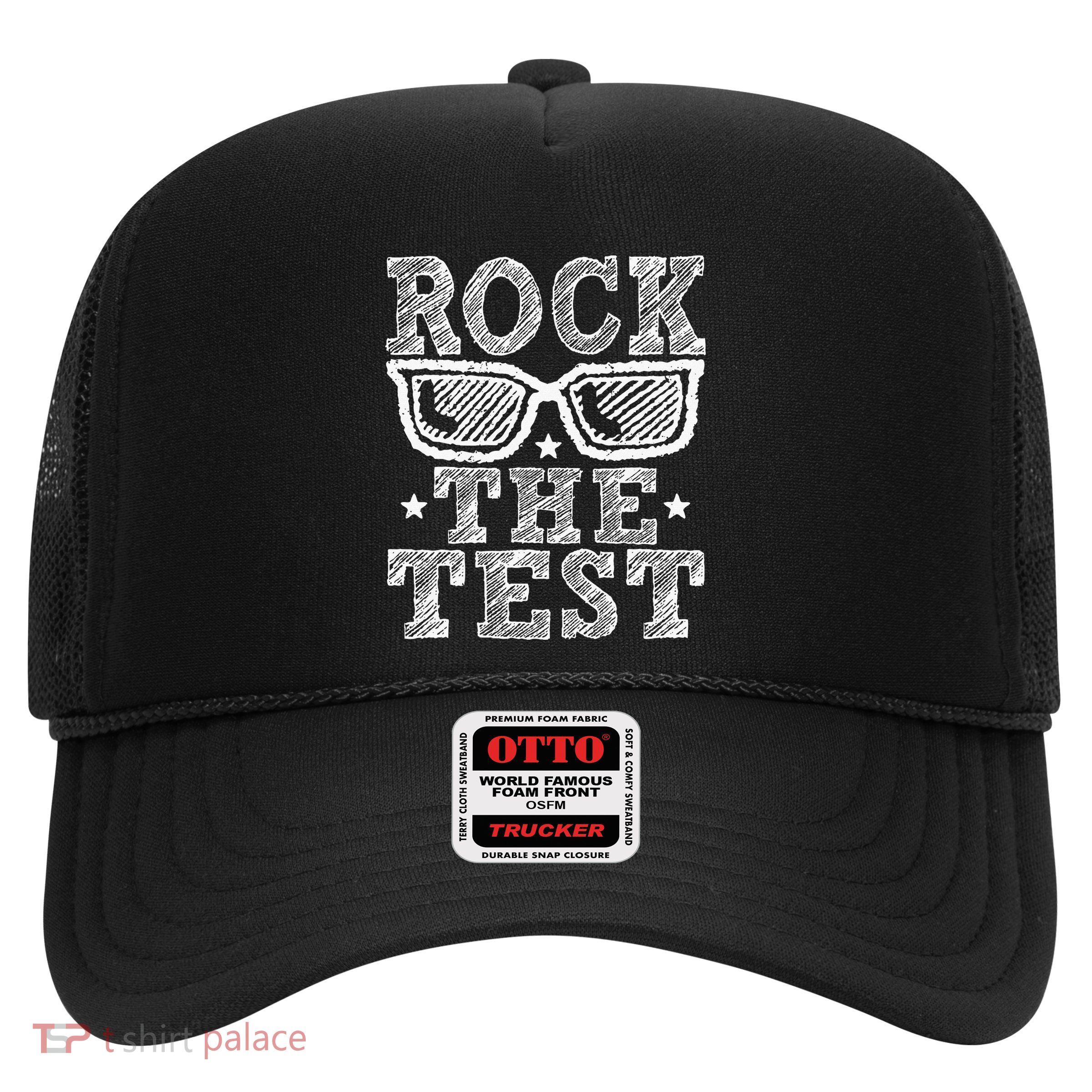 Rock The Test Testing Day Retro Motivational Teacher Trucker Hat