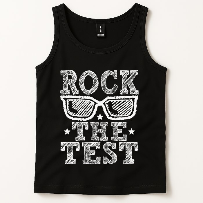 Rock The Test Testing Day Retro Motivational Teacher Tank Top