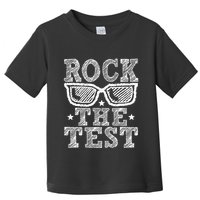 Rock The Test Testing Day Retro Motivational Teacher Toddler T-Shirt