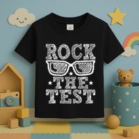 Rock The Test Testing Day Retro Motivational Teacher Toddler T-Shirt