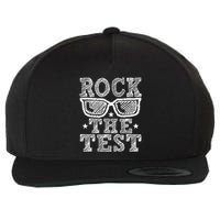 Rock The Test Testing Day Retro Motivational Teacher Wool Snapback Cap