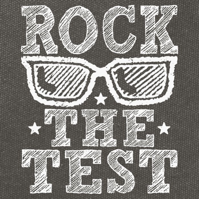 Rock The Test Testing Day Retro Motivational Teacher Cotton Canvas Backpack