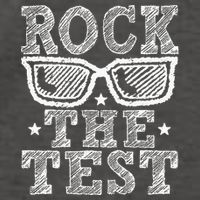 Rock The Test Testing Day Retro Motivational Teacher Vector Backpack