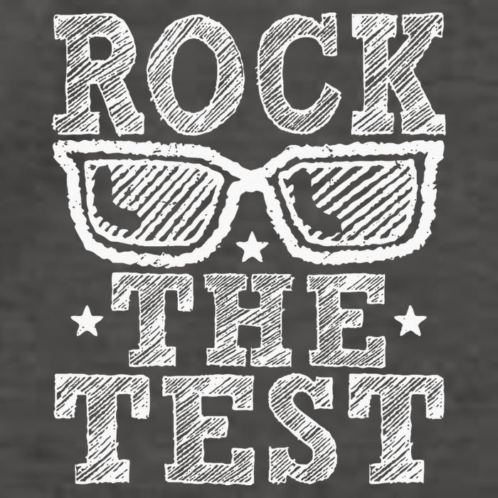 Rock The Test Testing Day Retro Motivational Teacher Vector Backpack