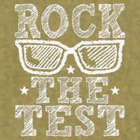 Rock The Test Testing Day Retro Motivational Teacher Garment-Dyed Women's Muscle Tee