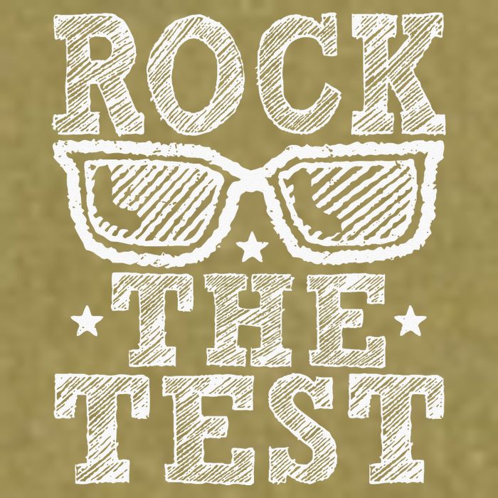 Rock The Test Testing Day Retro Motivational Teacher Garment-Dyed Women's Muscle Tee