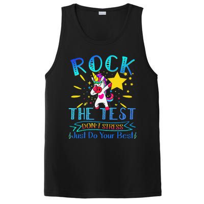 Rock The Test Teacher Test Day Testing Day Funny Teacher PosiCharge Competitor Tank