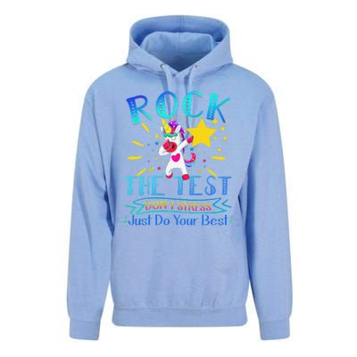 Rock The Test Teacher Test Day Testing Day Funny Teacher Unisex Surf Hoodie