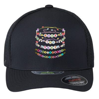 Rock The Test Dont Stress Do Your Best Bracelet Test Day Flexfit Unipanel Trucker Cap