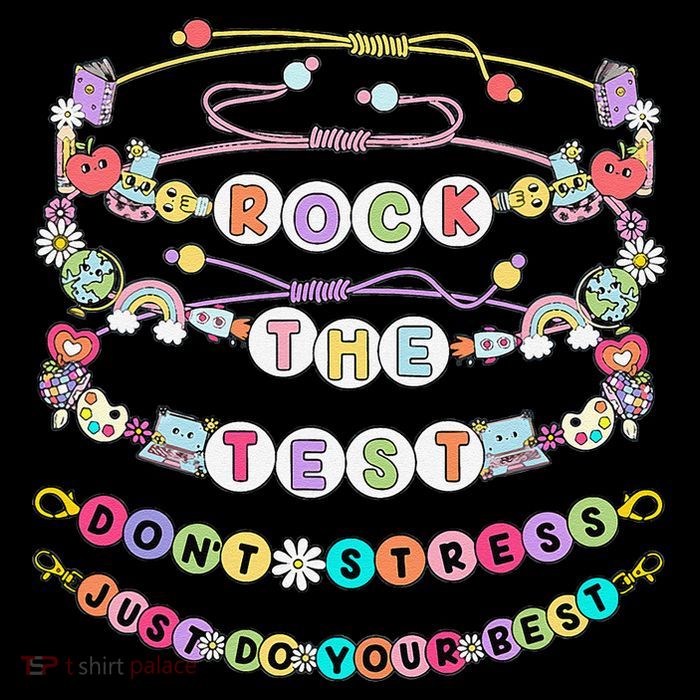 Rock The Test Dont Stress Do Your Best Bracelet Test Day City Backpack