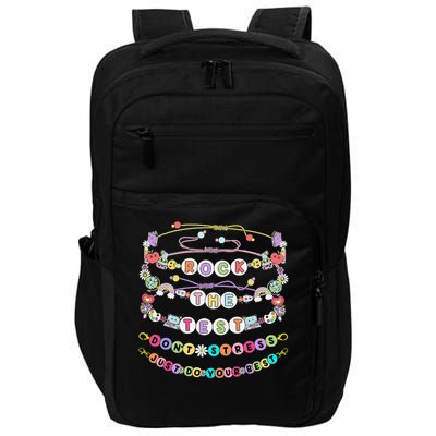 Rock The Test Dont Stress Do Your Best Bracelet Test Day Impact Tech Backpack