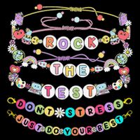 Rock The Test Dont Stress Do Your Best Bracelet Test Day Flat Bill Trucker Hat