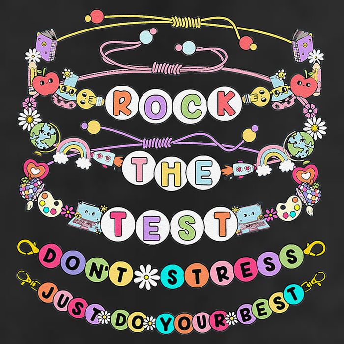 Rock The Test Dont Stress Do Your Best Bracelet Test Day 12oz Stainless Steel Coffee Mug