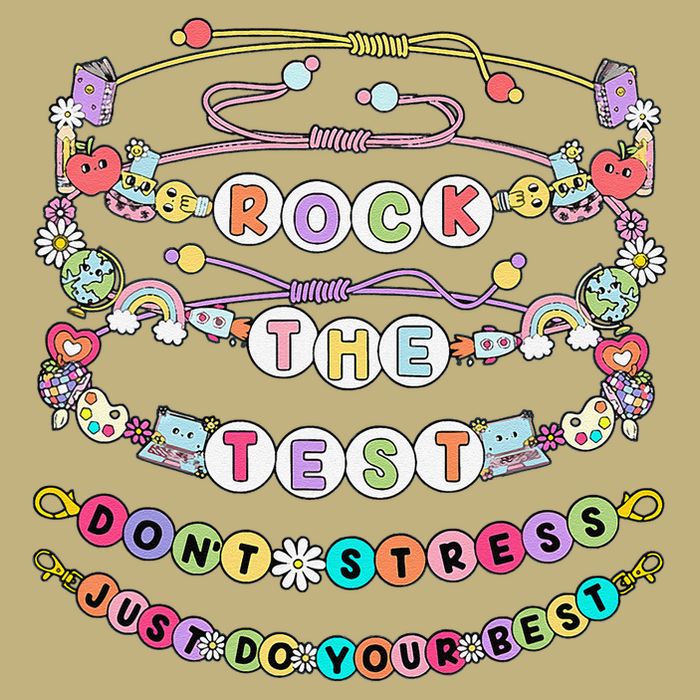 Rock The Test Dont Stress Do Your Best Bracelet Test Day Cooling Performance Crew T-Shirt