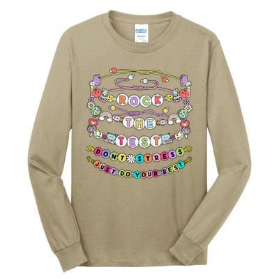 Rock The Test Dont Stress Do Your Best Bracelet Test Day Tall Long Sleeve T-Shirt