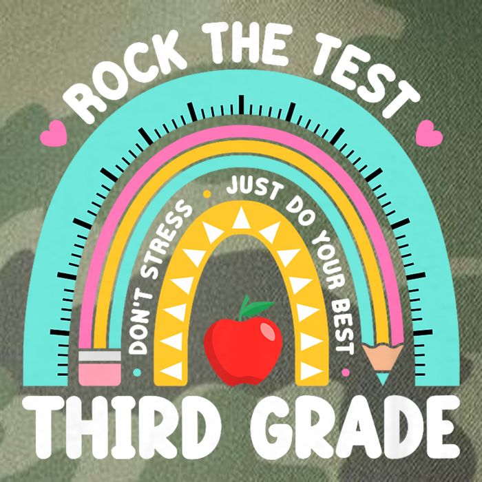 Rock The Test Day 3rd Grade Teach.er Third Grade Testing Day Legacy Tie Dye Trucker Hat