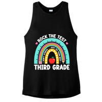 Rock The Test Day 3rd Grade Teach.er Third Grade Testing Day Ladies PosiCharge Tri-Blend Wicking Tank