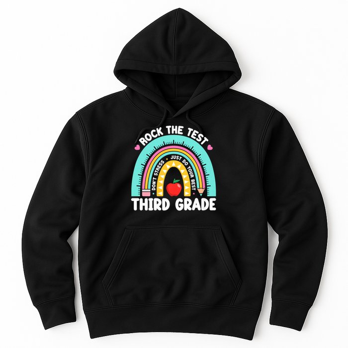 Rock The Test Day 3rd Grade Teach.er Third Grade Testing Day Hoodie