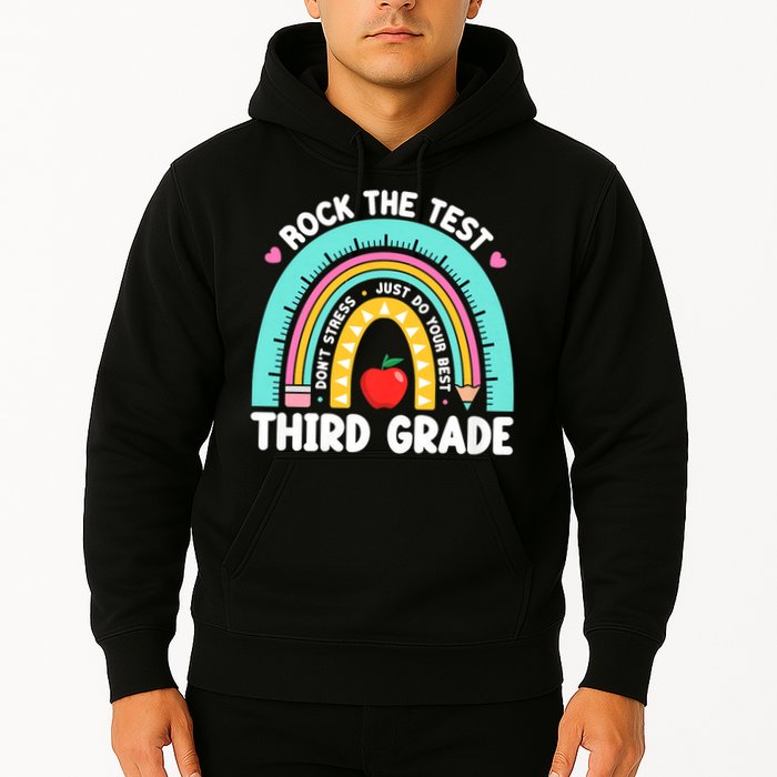 Rock The Test Day 3rd Grade Teach.er Third Grade Testing Day Hoodie