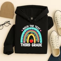 Rock The Test Day 3rd Grade Teach.er Third Grade Testing Day Hoodie