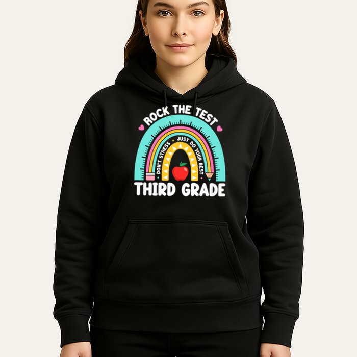 Rock The Test Day 3rd Grade Teach.er Third Grade Testing Day Hoodie