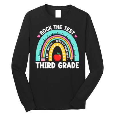 Rock The Test Day 3rd Grade Teach.er Third Grade Testing Day Long Sleeve Shirt