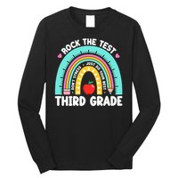 Rock The Test Day 3rd Grade Teach.er Third Grade Testing Day Long Sleeve Shirt