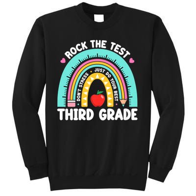 Rock The Test Day 3rd Grade Teach.er Third Grade Testing Day Sweatshirt