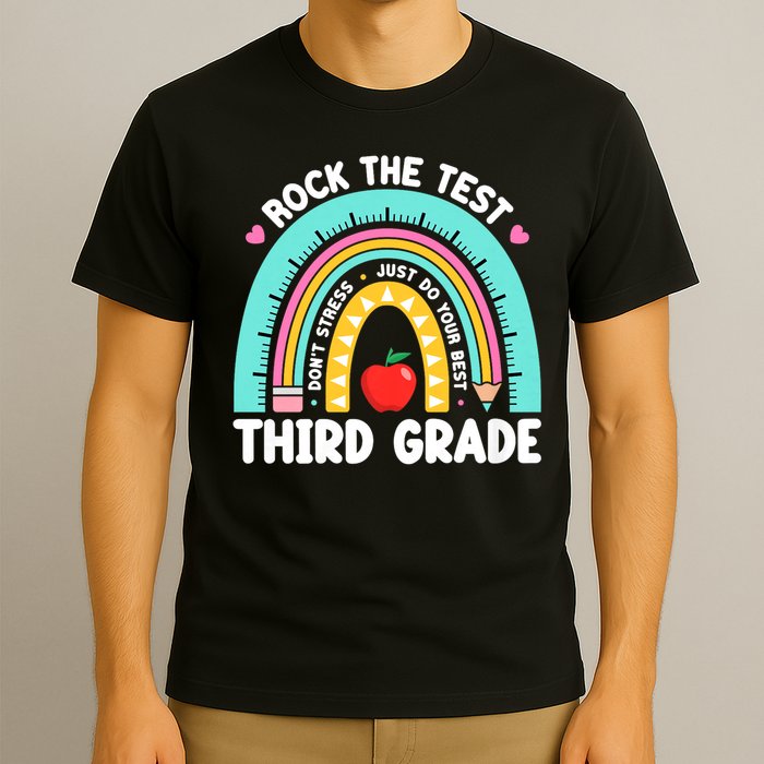 Rock The Test Day 3rd Grade Teach.er Third Grade Testing Day T-Shirt