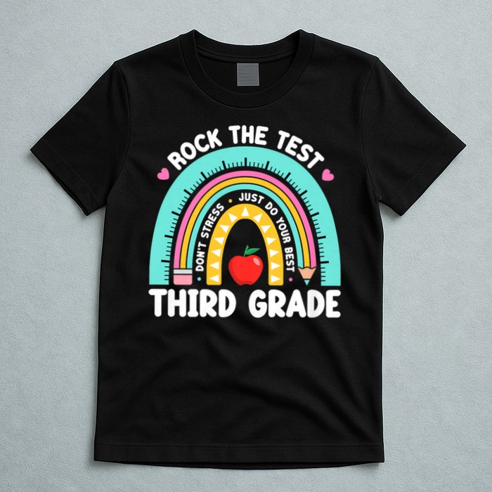 Rock The Test Day 3rd Grade Teach.er Third Grade Testing Day T-Shirt