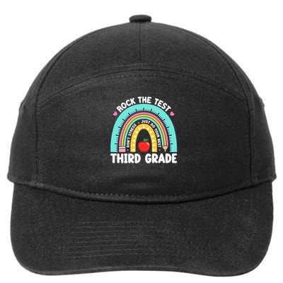 Rock The Test Day 3rd Grade Teach.er Third Grade Testing Day 7-Panel Snapback Hat