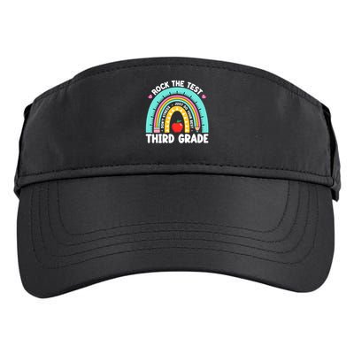 Rock The Test Day 3rd Grade Teach.er Third Grade Testing Day Adult Drive Performance Visor