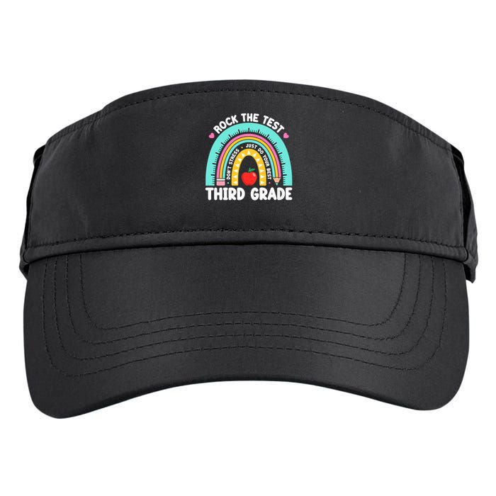 Rock The Test Day 3rd Grade Teach.er Third Grade Testing Day Adult Drive Performance Visor
