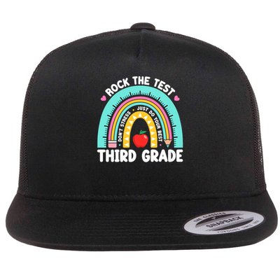 Rock The Test Day 3rd Grade Teach.er Third Grade Testing Day Flatbill Hat