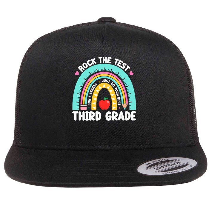 Rock The Test Day 3rd Grade Teach.er Third Grade Testing Day Flatbill Hat