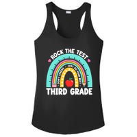 Rock The Test Day 3rd Grade Teach.er Third Grade Testing Day Ladies PosiCharge Competitor Racerback Tank