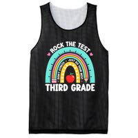 Rock The Test Day 3rd Grade Teach.er Third Grade Testing Day Mesh Reversible Basketball Jersey Tank