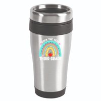 Rock The Test Day 3rd Grade Teach.er Third Grade Testing Day 16oz Travel Tumbler