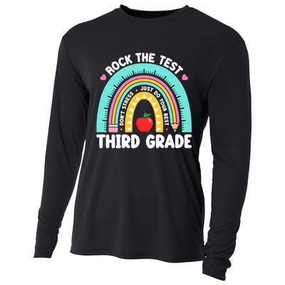 Rock The Test Day 3rd Grade Teach.er Third Grade Testing Day Cooling Performance Long Sleeve Crew