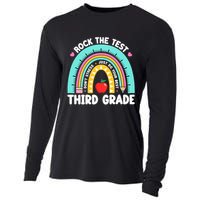 Rock The Test Day 3rd Grade Teach.er Third Grade Testing Day Cooling Performance Long Sleeve Crew