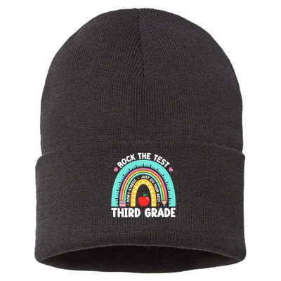 Rock The Test Day 3rd Grade Teach.er Third Grade Testing Day Sustainable Knit Beanie