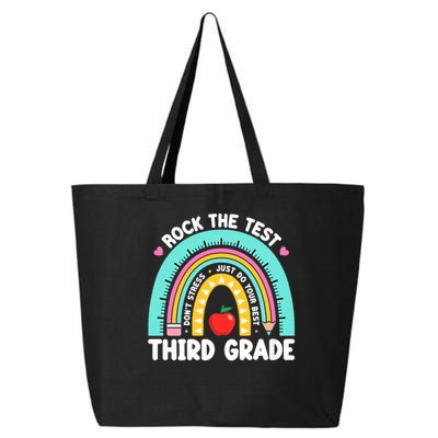 Rock The Test Day 3rd Grade Teach.er Third Grade Testing Day 25L Jumbo Tote