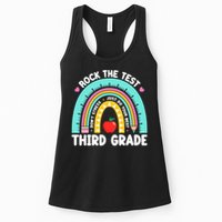 Rock The Test Day 3rd Grade Teach.er Third Grade Testing Day Womens Tank Top