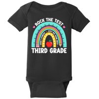Rock The Test Day 3rd Grade Teach.er Third Grade Testing Day Baby Bodysuit
