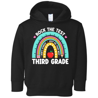 Rock The Test Day 3rd Grade Teach.er Third Grade Testing Day Toddler Hoodie